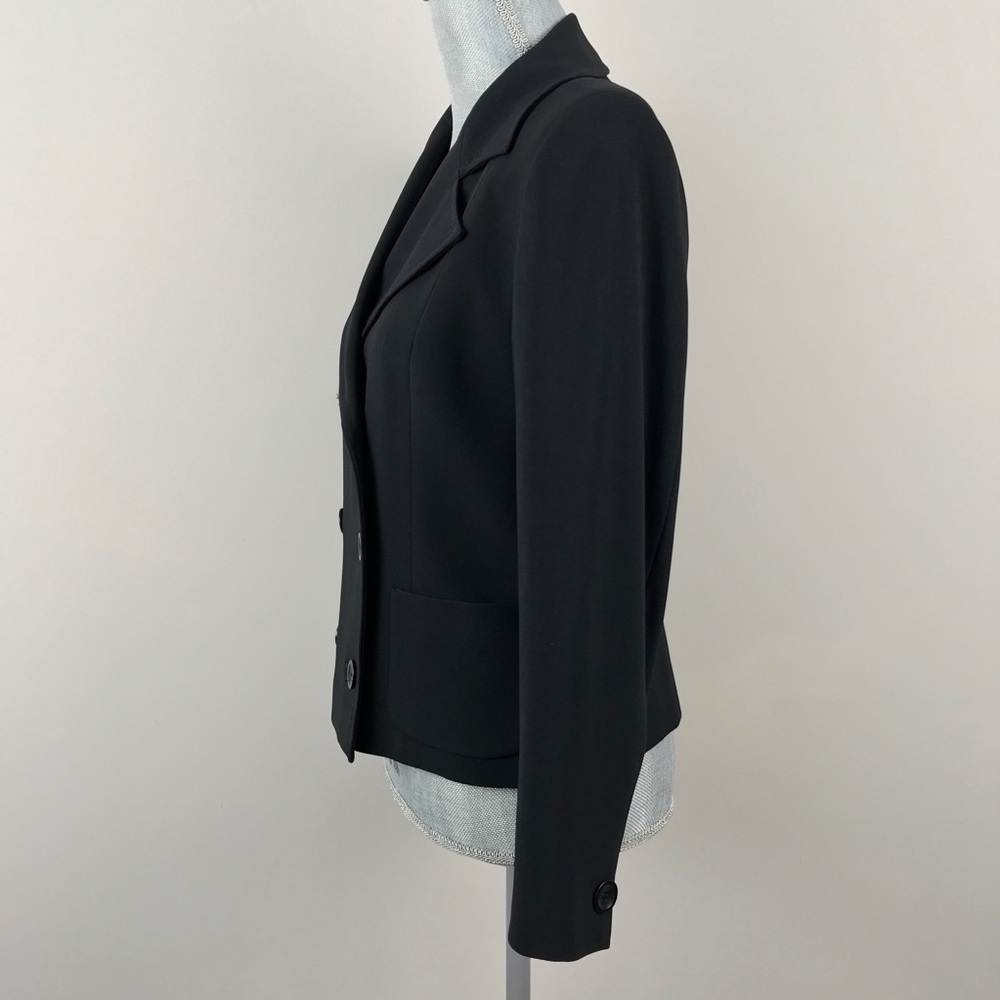{Max Mara} Black Front Button Jacket Blazer - Picture 3 of 8