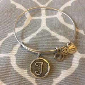 Alex and Ani silver "T" bracelet