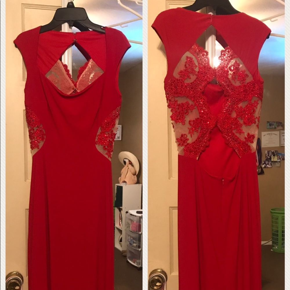 Red Sherri Hill dress