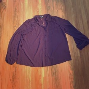 Purple Long Sleeve Blouse
