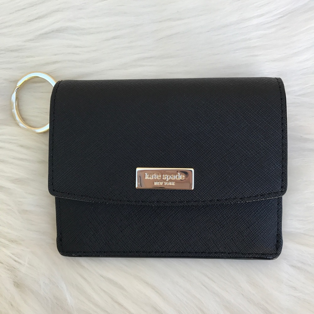 kate spade Petty Wallet Black with Key Fob