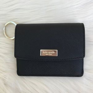 kate spade Petty Wallet Black with Key Fob