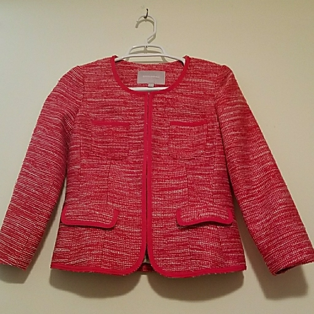 Banana Republic Piped Tweed Jacket