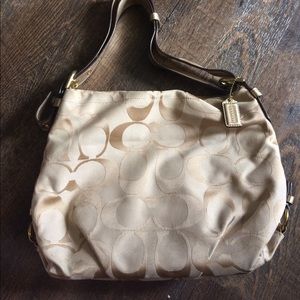 Authentic Gold Coach shoulder bag!