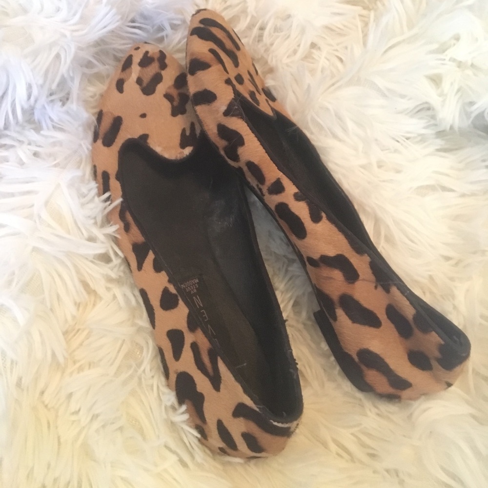 Steve Madden Cheetah print calf hair flat