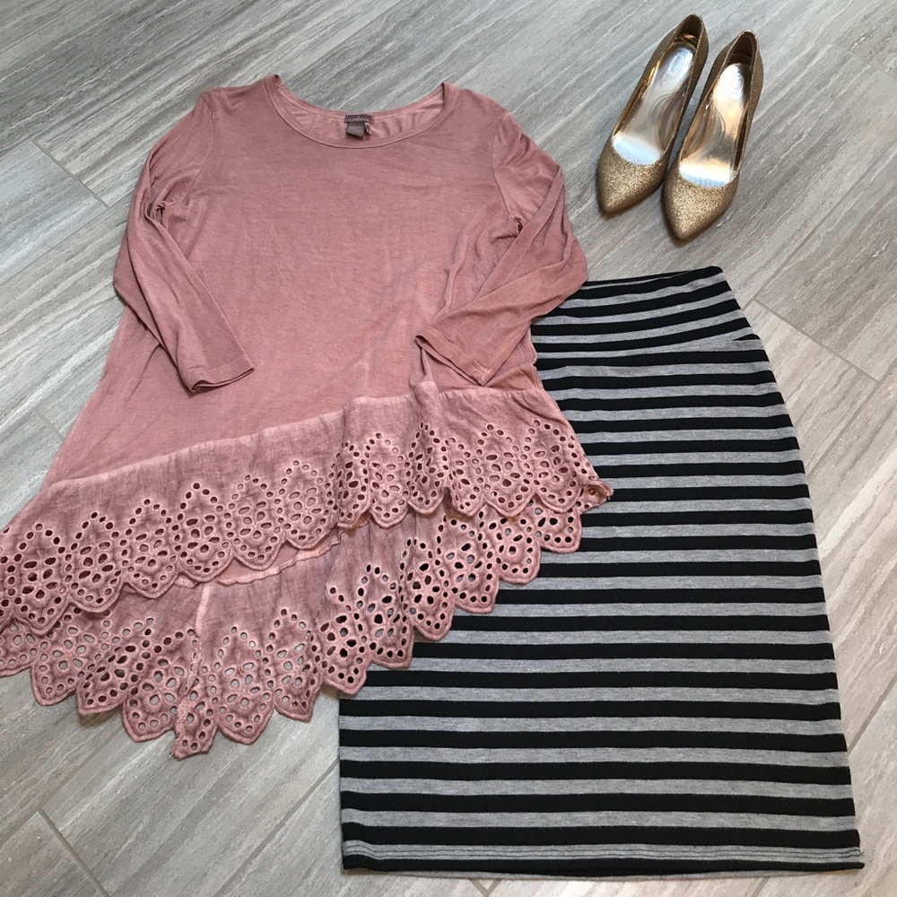 LulaRoe Cassie Striped Skirt