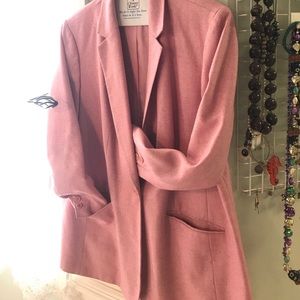 Pink tweed jacket