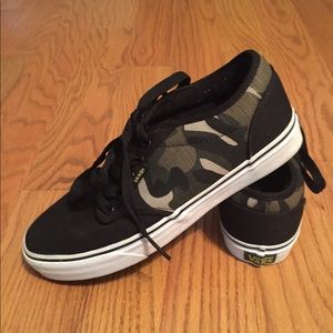 Vans black and camo shoes