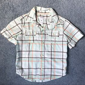 Carter's plaid short sleeve button down 4T