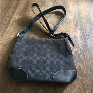 Authentic Coach black monogrammed crossbody!
