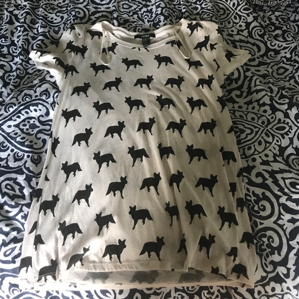Fox Print short sleeve shirt