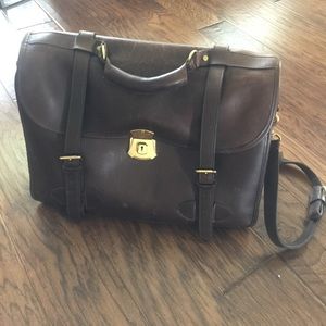Men's leather briefcase bag