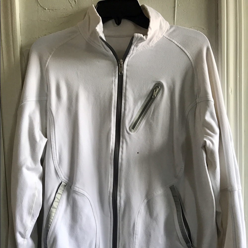 White Lululemon Zip-Up Jacket