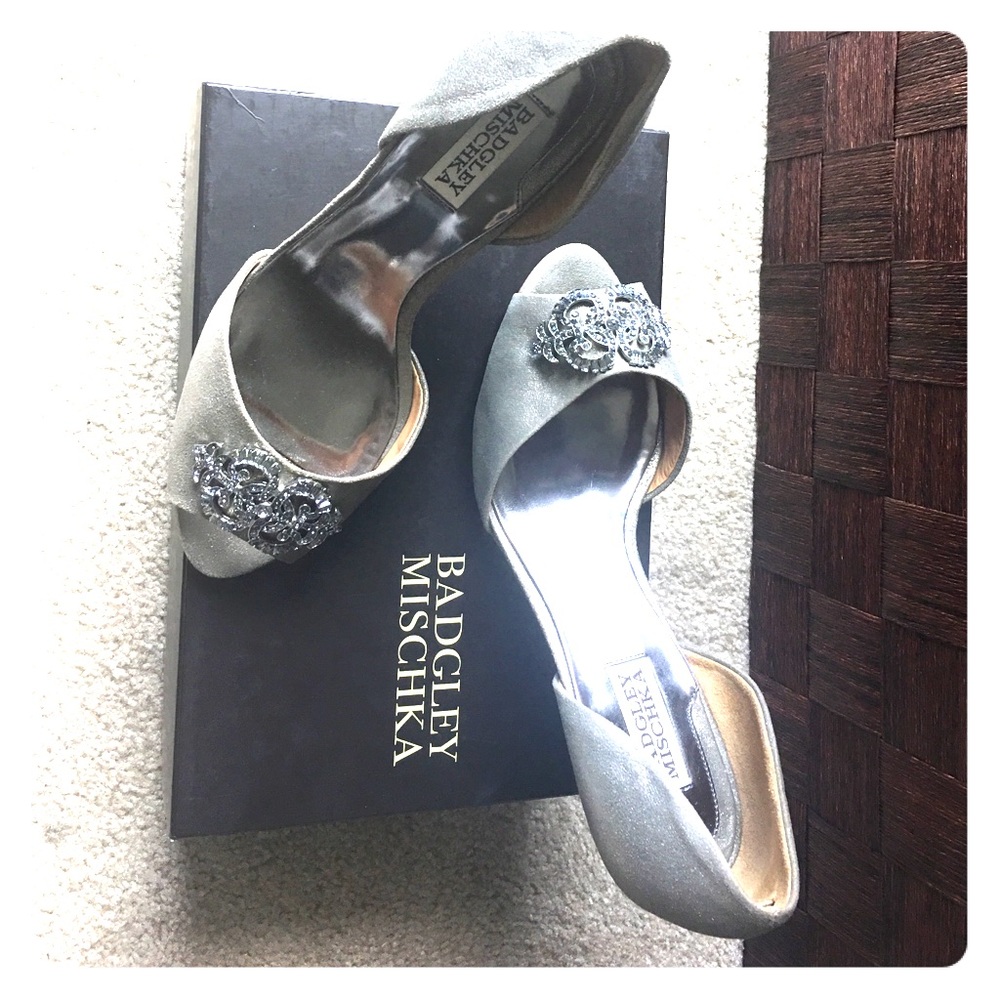 Badgley Mischka salsa shoes with Rhinestones