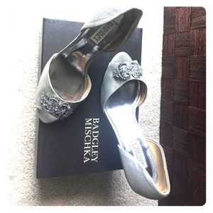 Badgley Mischka salsa shoes with Rhinestones