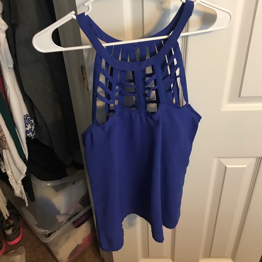 Royal blue blouse