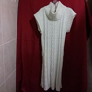 Cream short sleeve dress