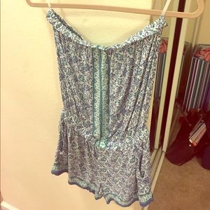 Joie Printed strapless romper