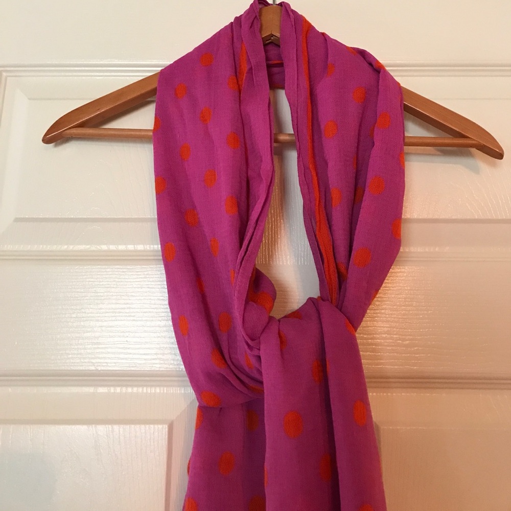 Purple and Orange dotted scarf