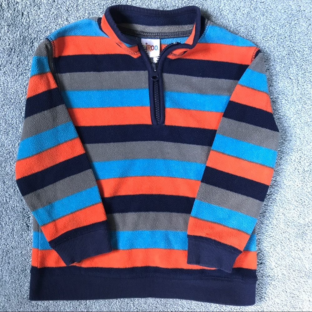 Old Navy striped fleece pullover boys 4T