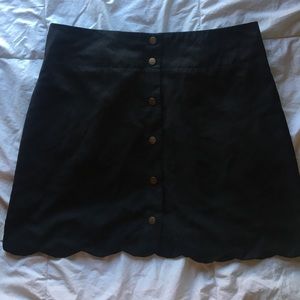 Black Skirt with Gold Buttons