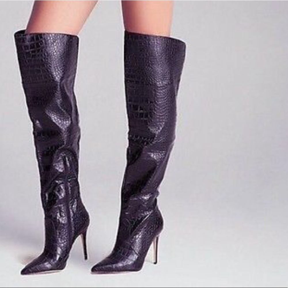 Bebe black Lilan Thigh High Boots