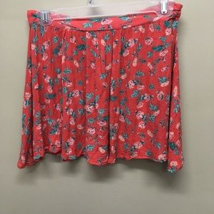 Flowing vibrant floral skirt
