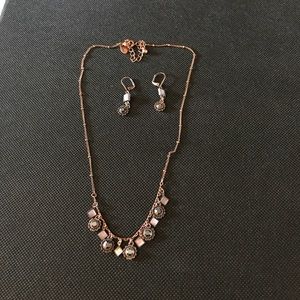 Lia Sophia Necklace and Earring Set