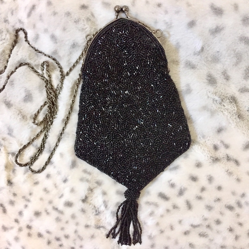 Beaded tassel evening bag
