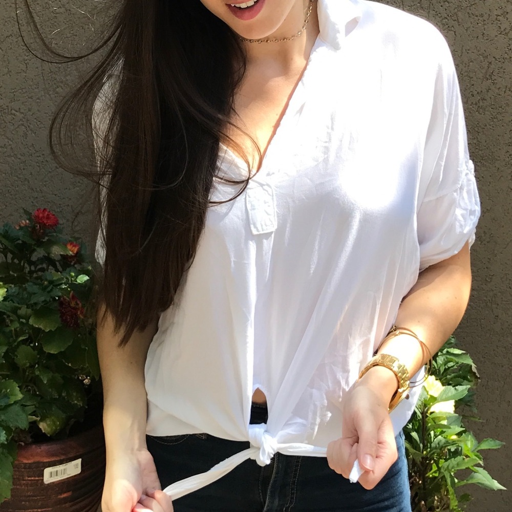 Brandy Melville tie-front blouse