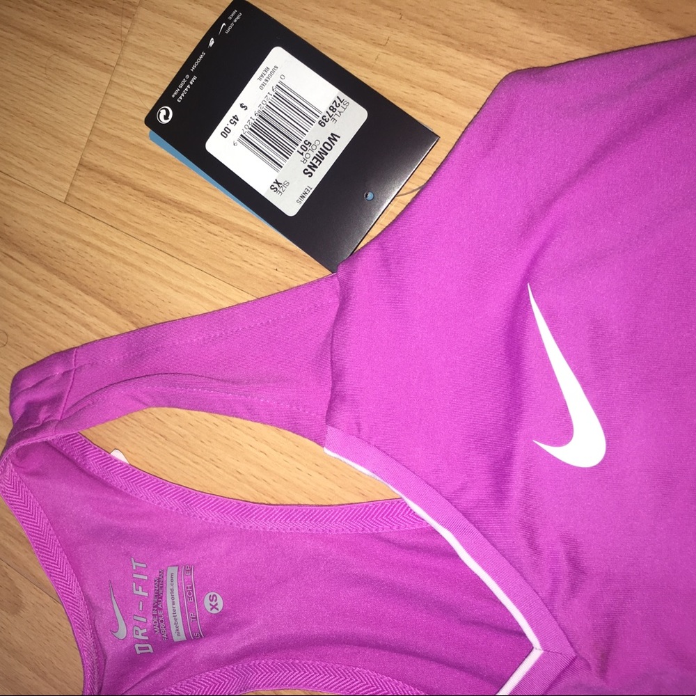NWT: Nike sz xs Dri-Fit purple racerback tank - Picture 2 of 3
