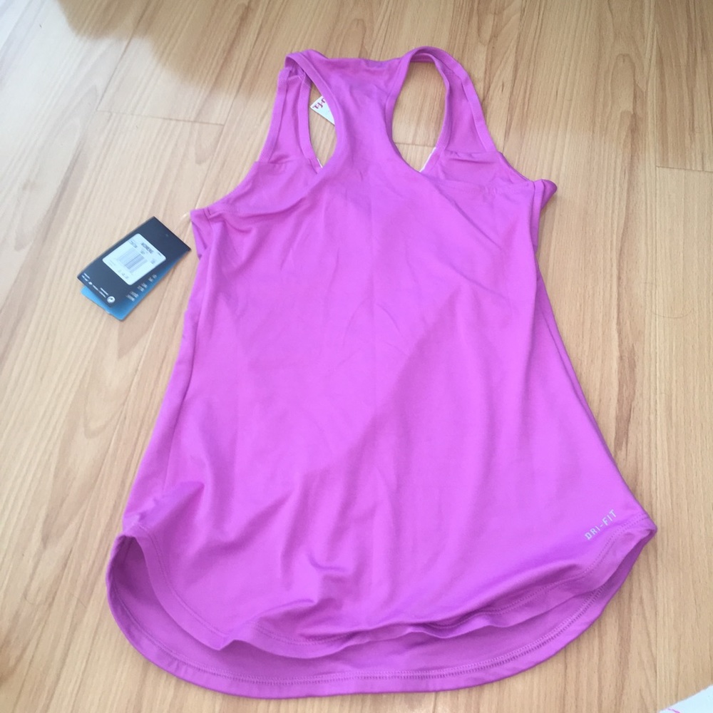 NWT: Nike sz xs Dri-Fit purple racerback tank - Picture 3 of 3