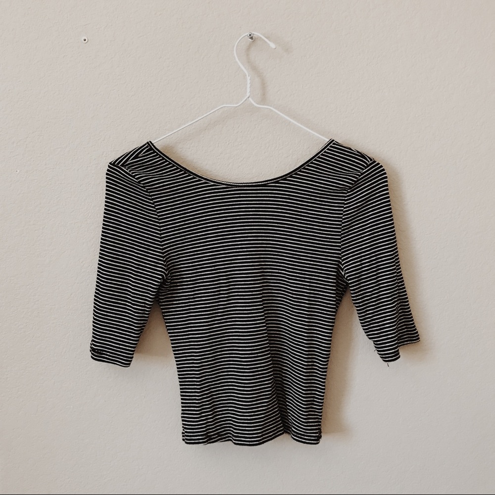 Scoop Back Ribbed Top