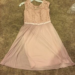 Davids Bridal bridesmaid dress.
