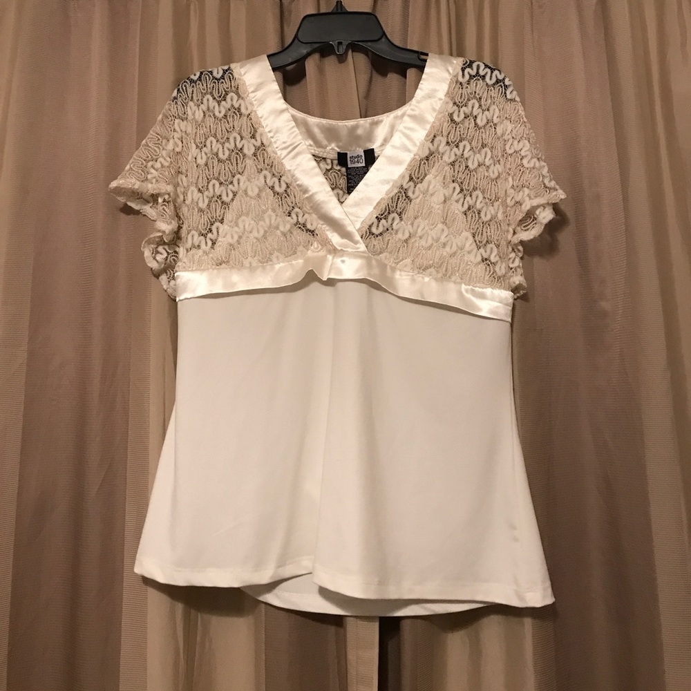 Cream Satin Blouse