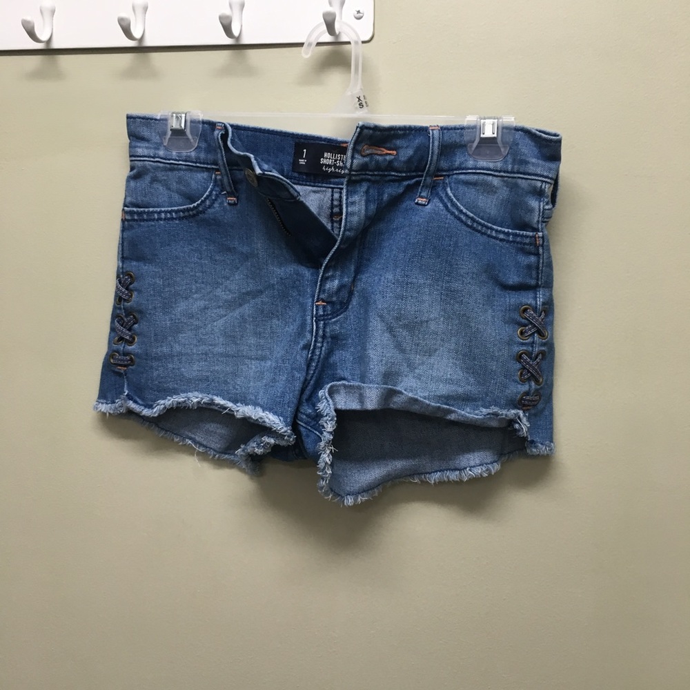 High waisted jean shorts