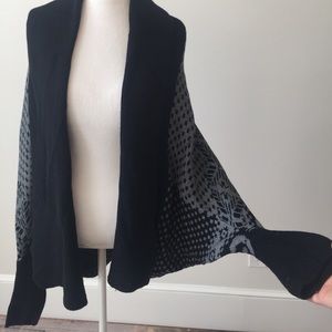 Express Slouch Sweater in Black and Grey