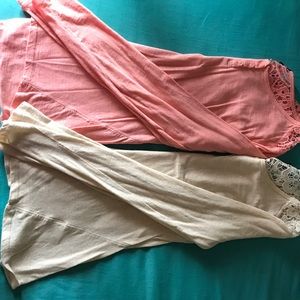 Two Joe boxer 3/4 shirts