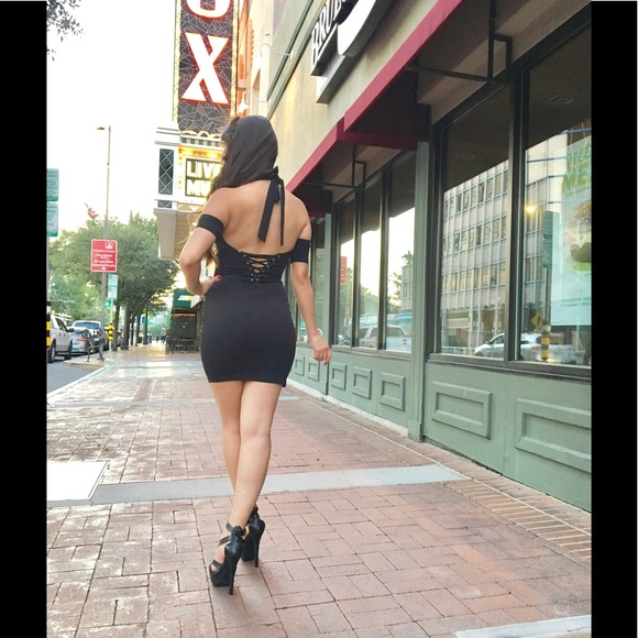 Black Halter Dress-Clearance Price-1 M Left - Picture 3 of 6