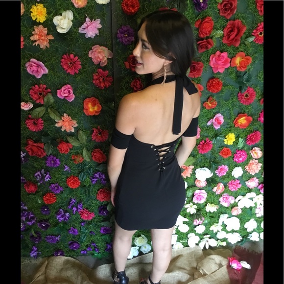 Black Halter Dress-Clearance Price-1 M Left - Picture 6 of 6