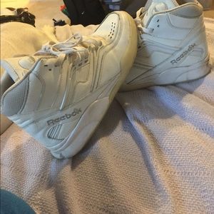 Men's white Reebok sneakers