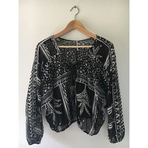 Free People Sheer Peasant Top