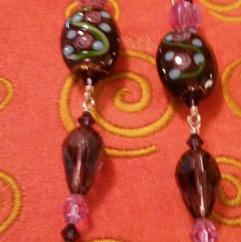 Glass &Crystal earrings
