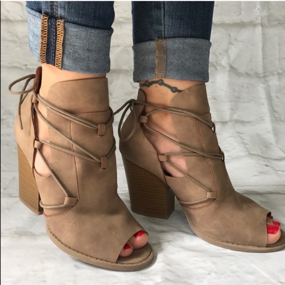 sale✔️Last - Peep toe booties - Picture 7 of 7