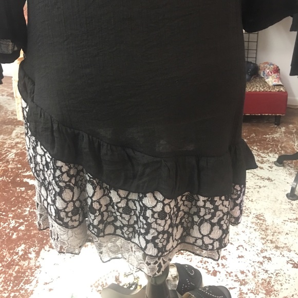 Black Ruffled Tunic - Picture 4 of 5