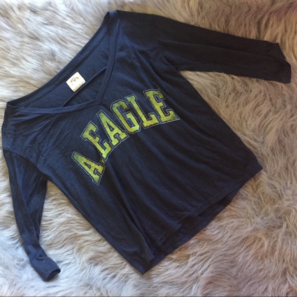 American Eagle Vintage T 3 quarter sleeve crop