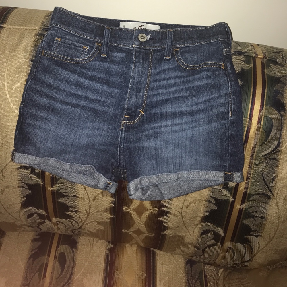 High waisted denim shorts