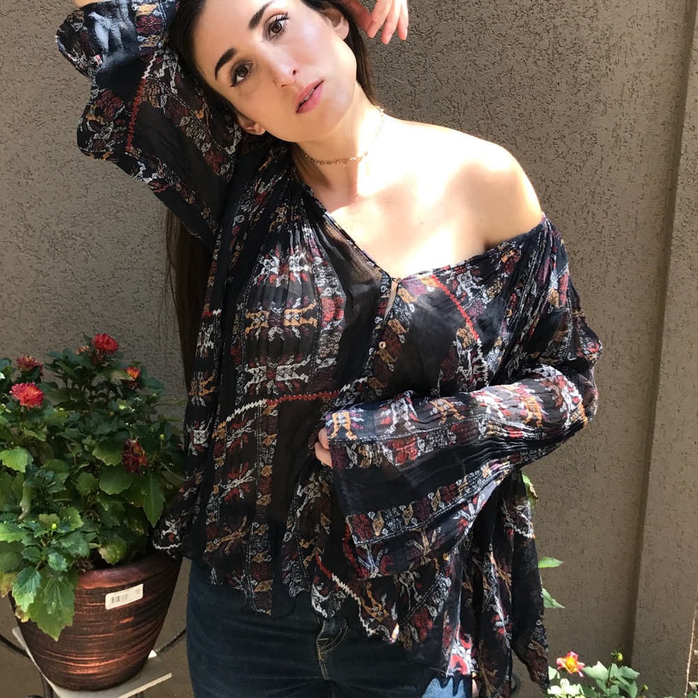 Free People button up blouse
