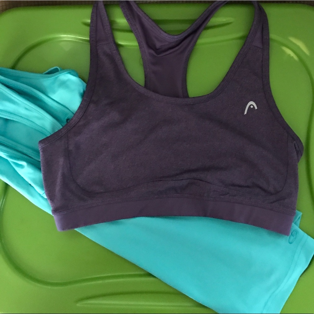 Workout shirt and sports bra