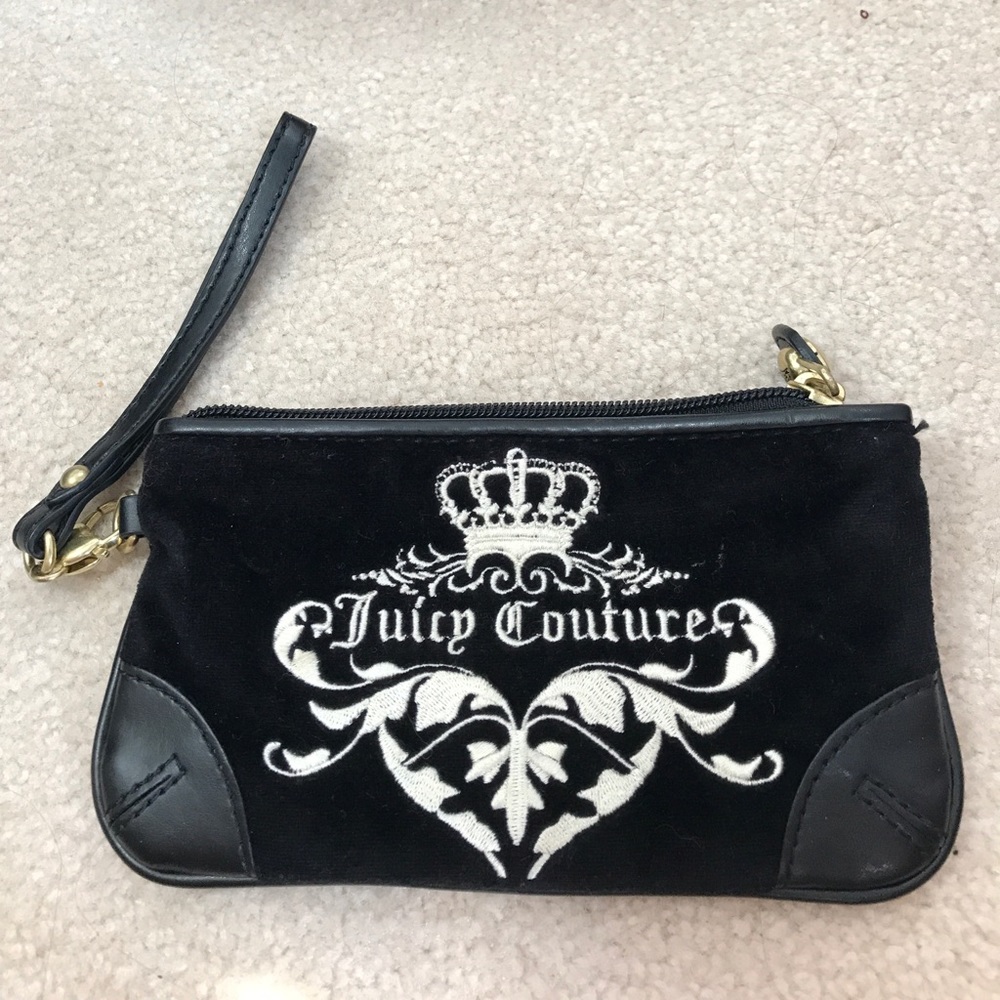 Juicy Couture Black Velvet Wristlet